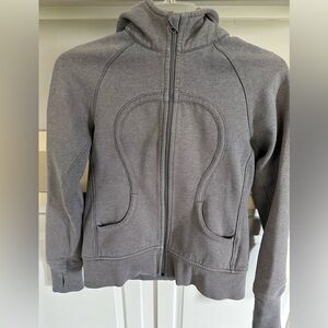 Lululemon Grey Full Length Zipper Scuba Sweatshirt